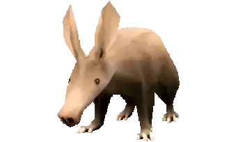 Animated aardvark mascot